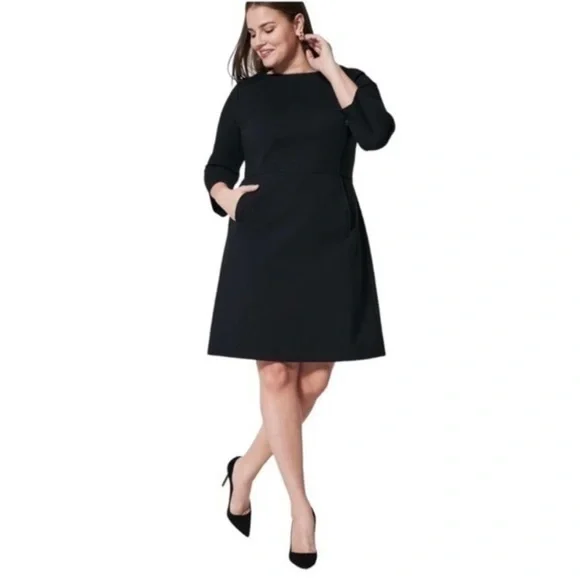 blue dress for baby girl THE PERFECT A-LINE 3/4 SLEEVE DRESS